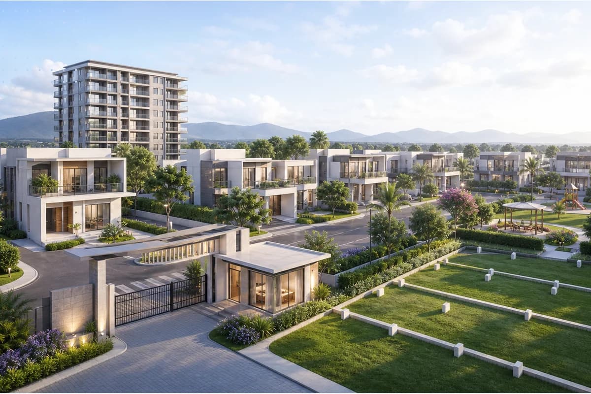 Modern residential community with premium plots and homes